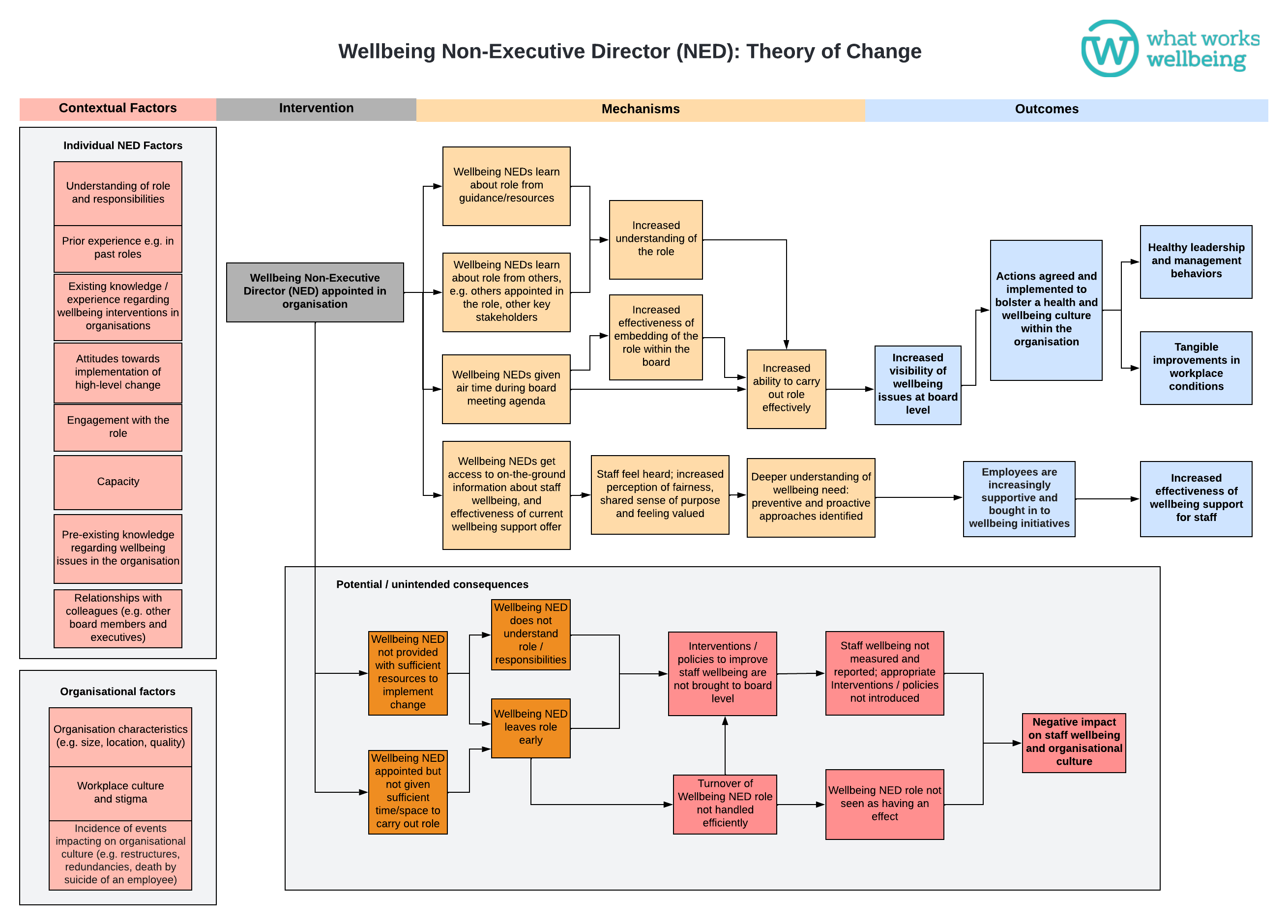 Wellbeing Non-Executive Director Theory of Change
