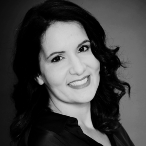 Dr Radha Modgil headshot - black and white